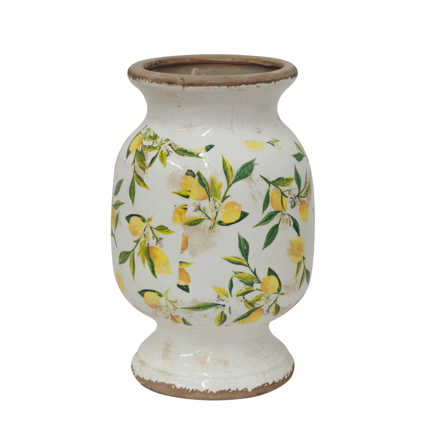 French Country Botanical Lemon Urn