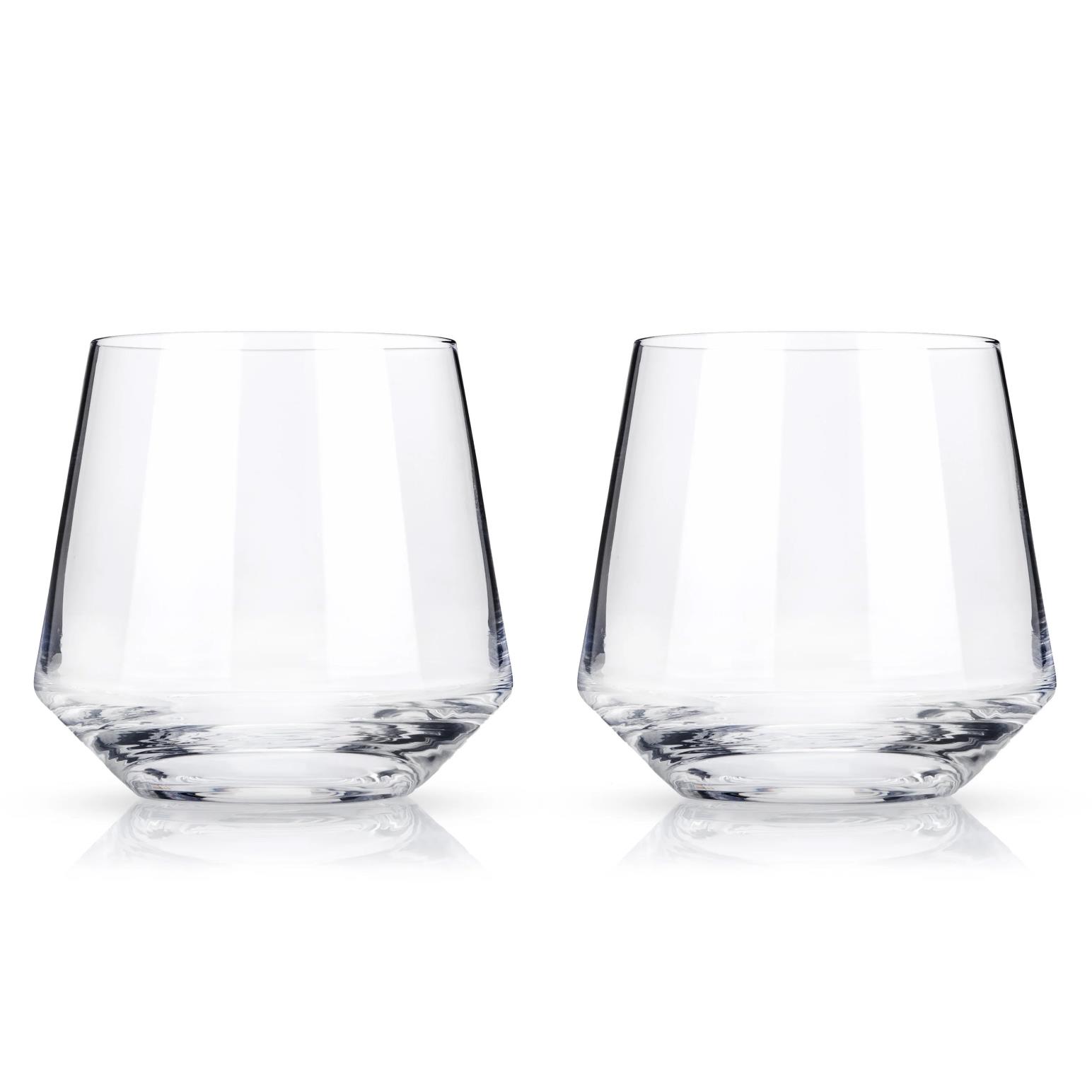 Raye Angled Crystal Cocktail Tumblers By Viski®