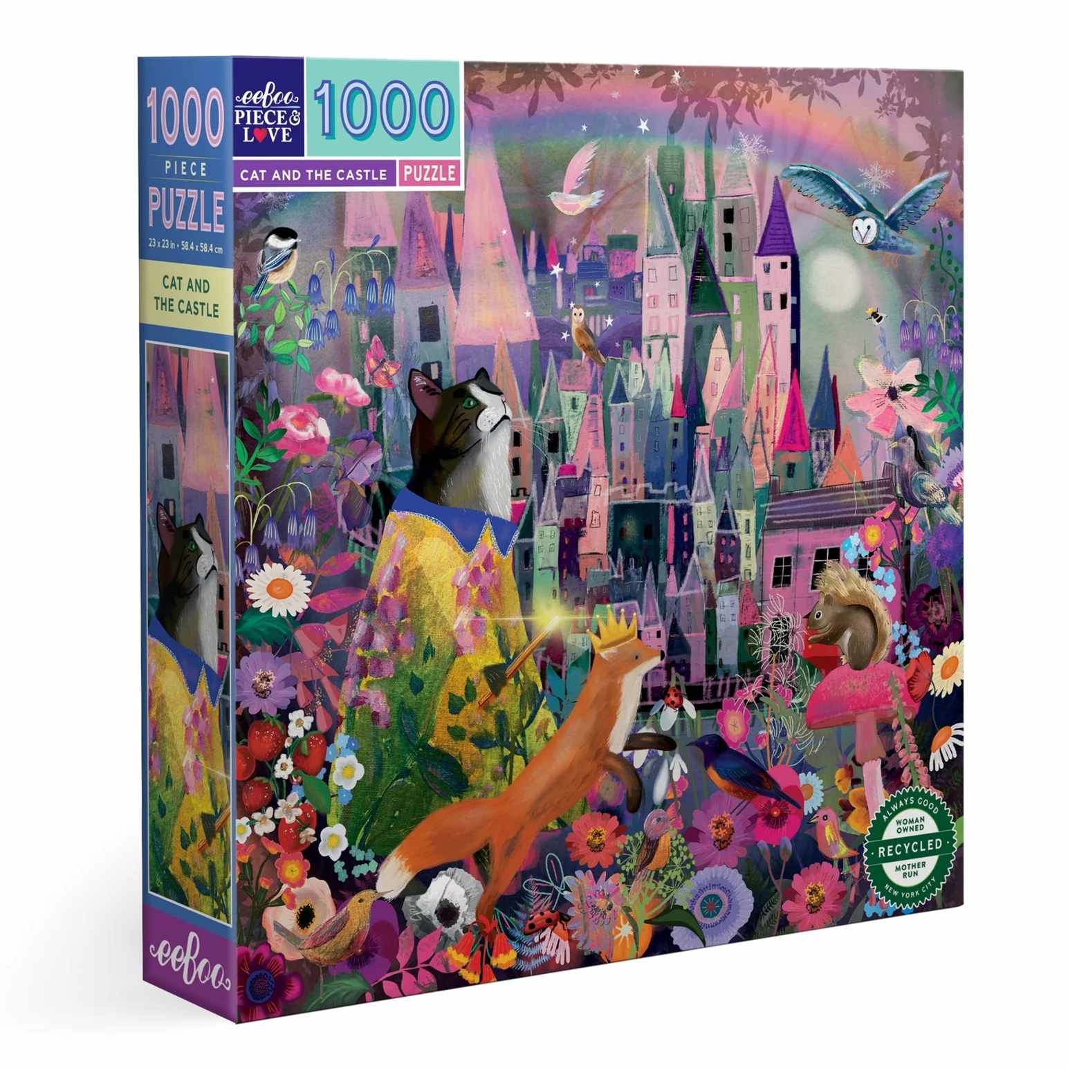 EeBoo Cat and the Castle 1000 Piece Puzzle