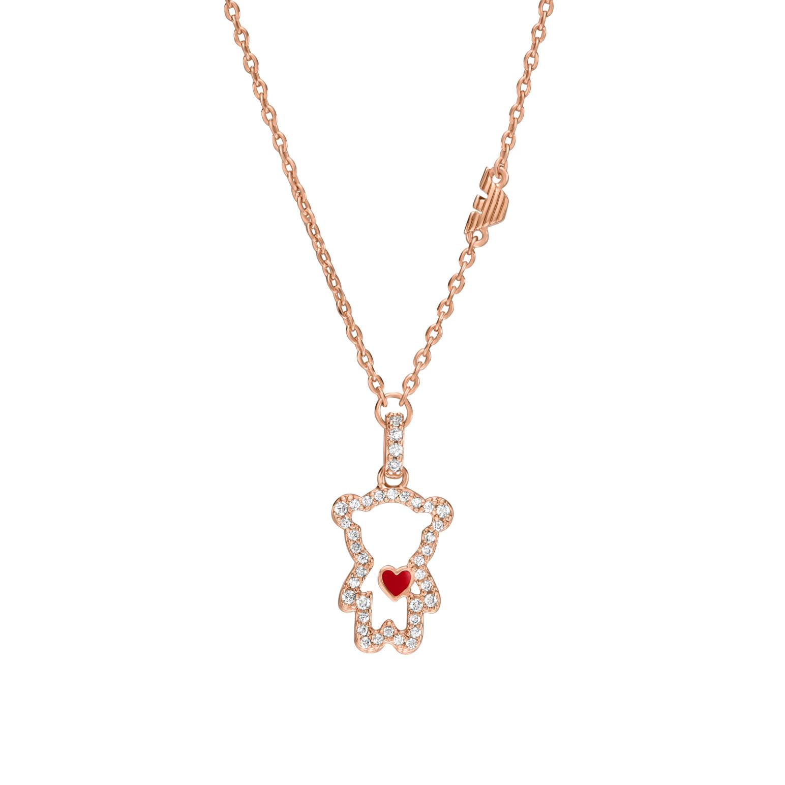 Emporio Armani 14K Rose Gold-Plated Brass Pendant Necklace