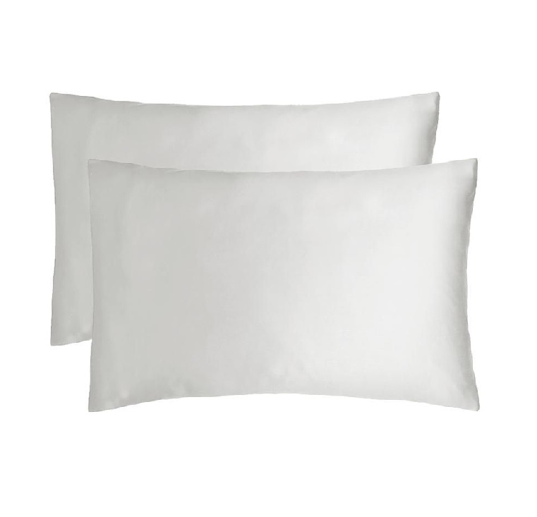 Bambury Bamboo Satin Pillowcase Pair - Silver