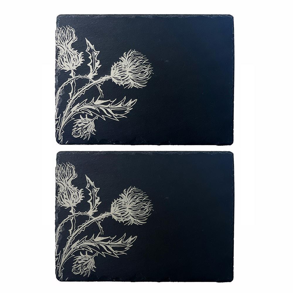 Just Slate 2 Slate Place Mats  - Thistle Trio