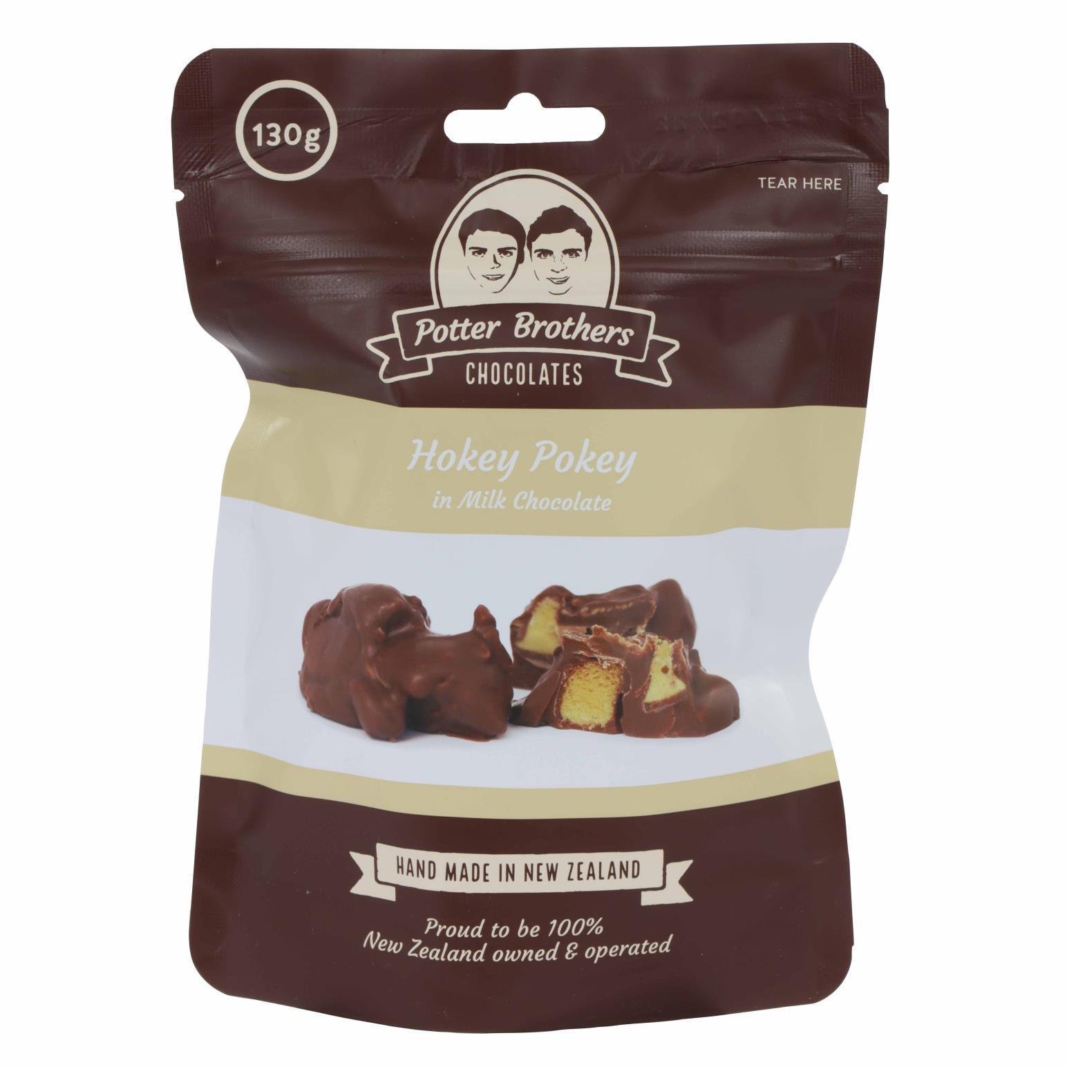 Potter Brothers Chocolates Hokey Pokey In Milk Chocolate 130g