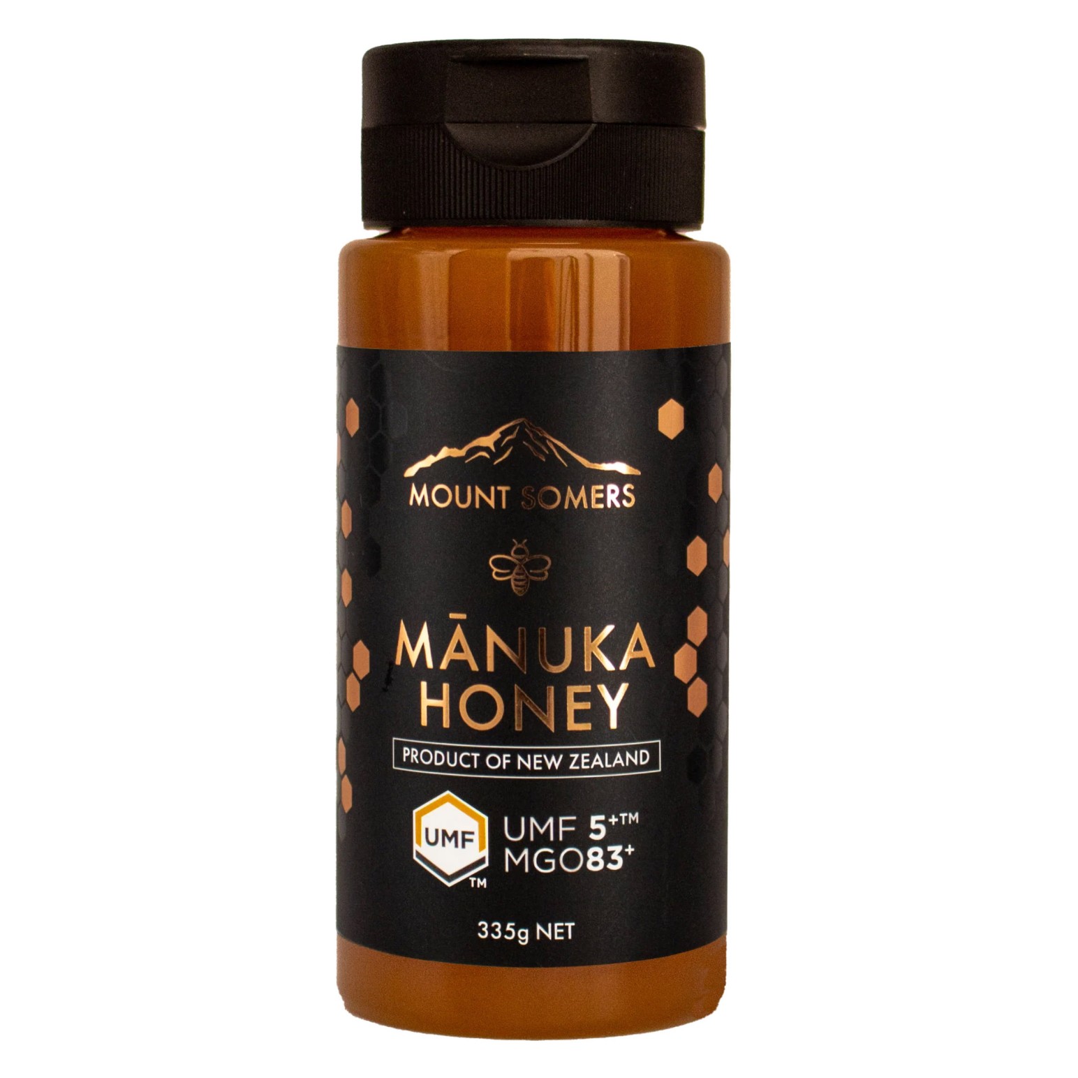 Mount Somers Manuka Honey 5+ Squeezy Bottle 340g