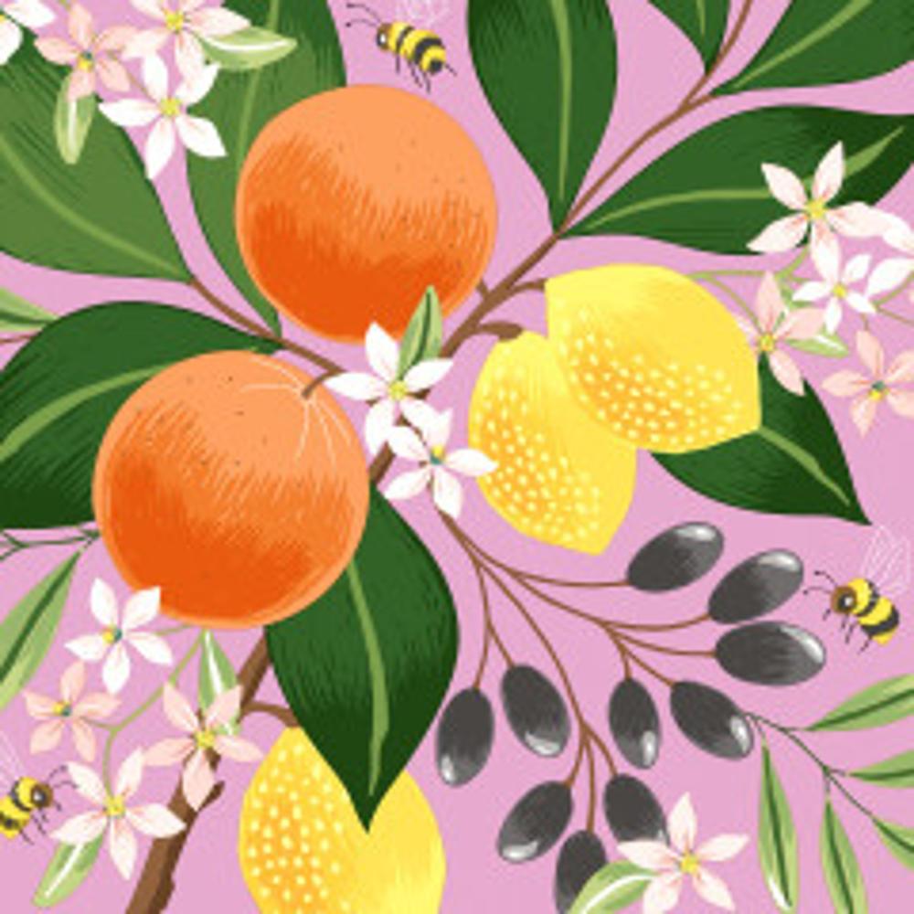 Exotic Fruits Luncheon Napkin