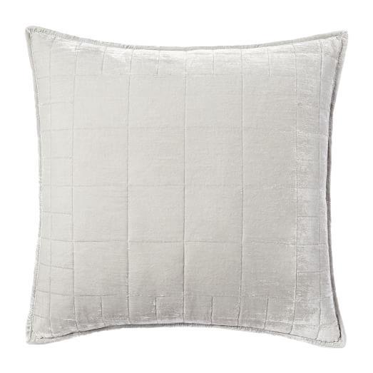 West Elm Lush Velvet Cushion Cover 51cm Platinum