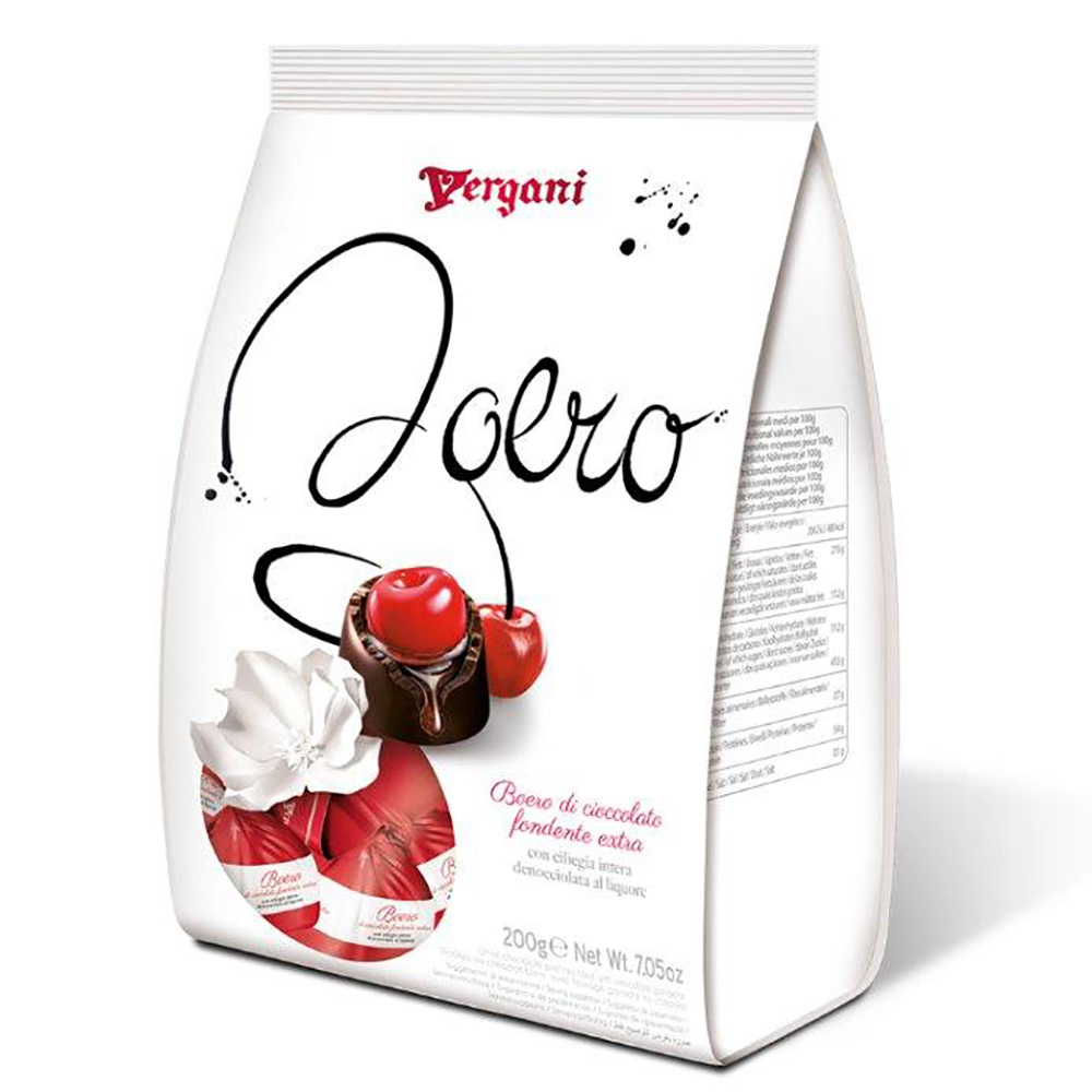 Vergani Dark Chocolate Cherry Liqueur Pralines 200g