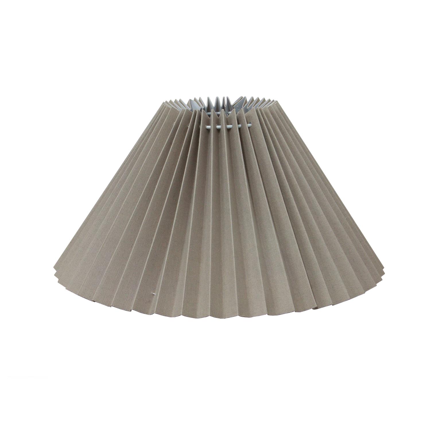 French Country Pleated Linen Shade 35cmD Taupe