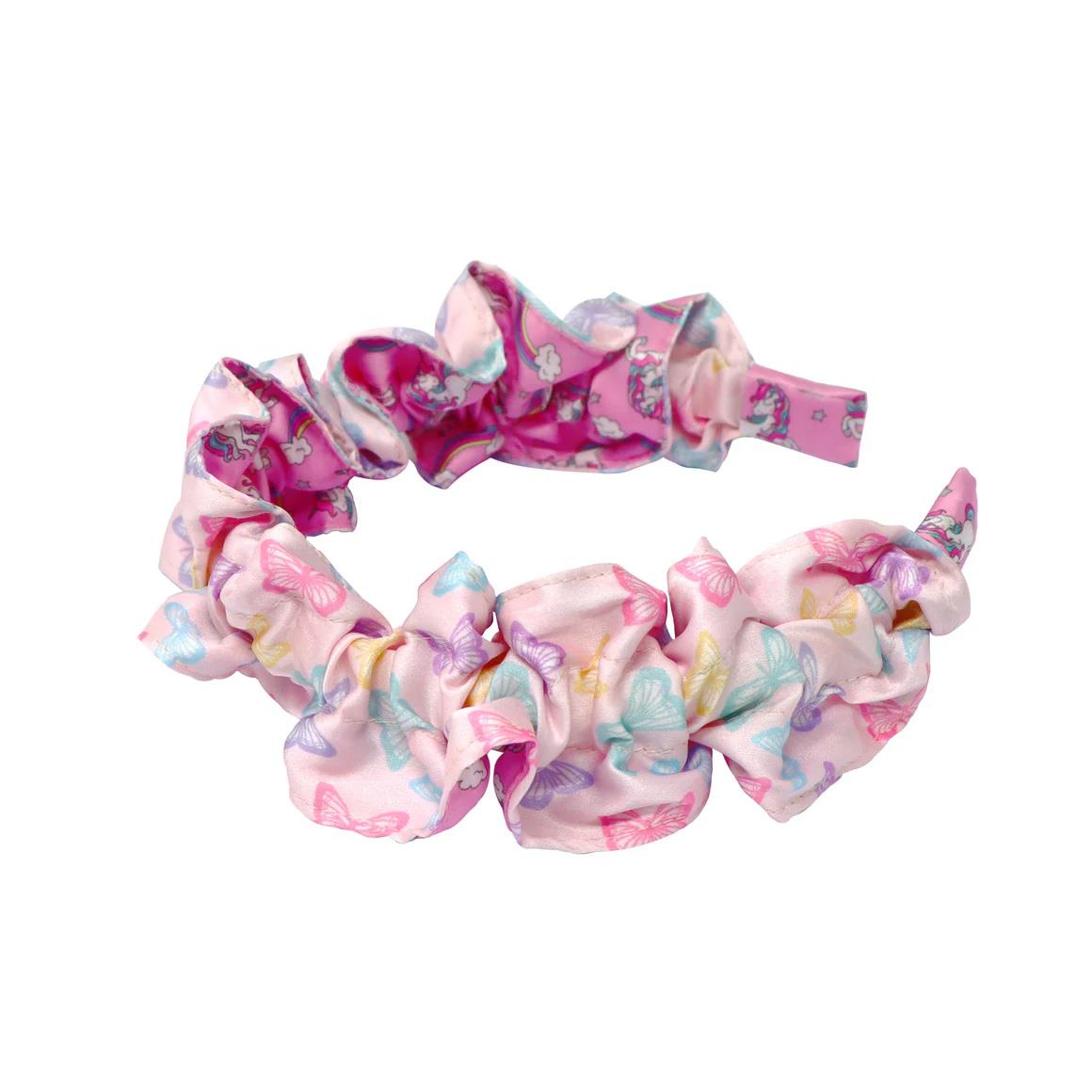 Pink Poppy Reversible Ruffle Headband