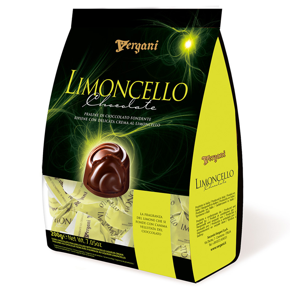 Vergani Dark Chocolate Limoncello Creams 200g