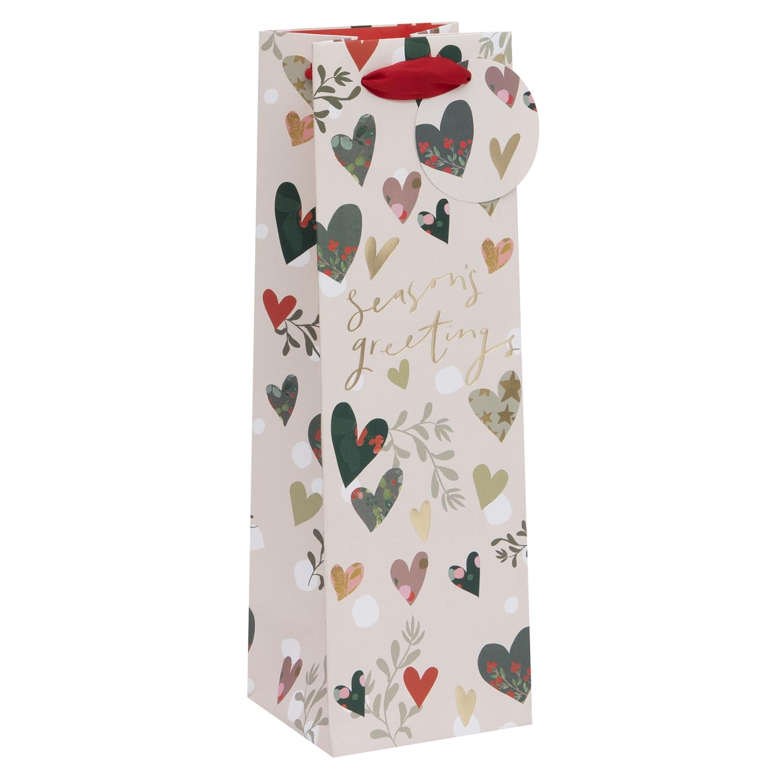 Image Gallery Xmas Bag Bottle Hearts