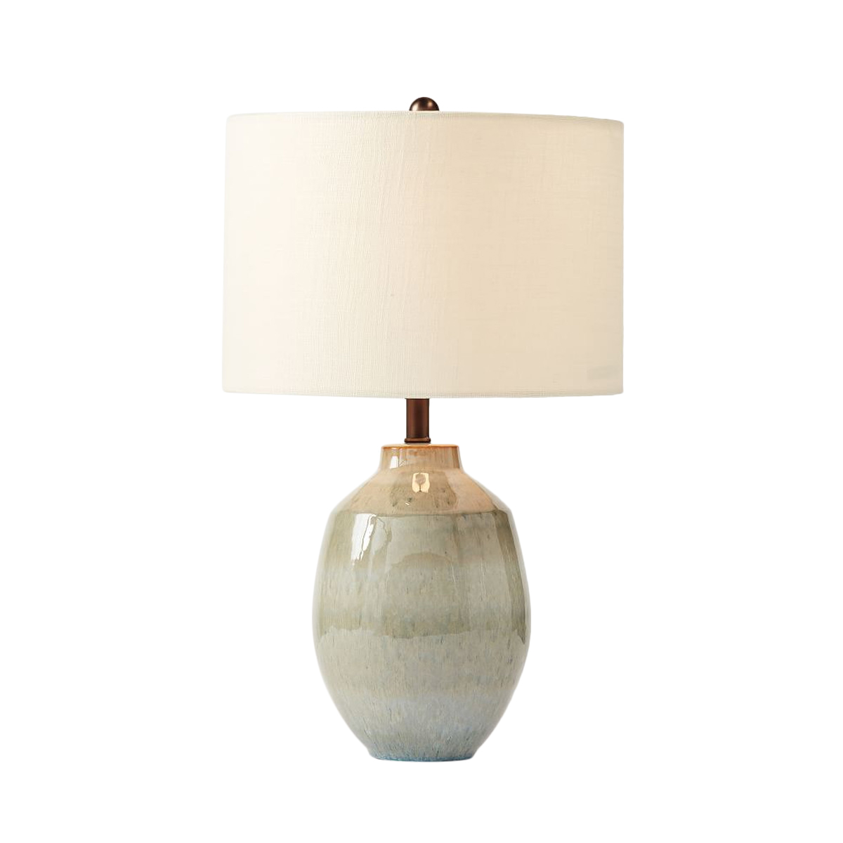 Pottery Barn Ezra Ceramic Table Lamp Base with Shade