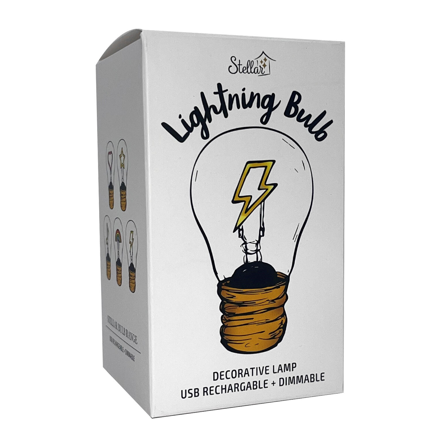 Stellar Haus Lightning Bolt Lightbulb Lamp