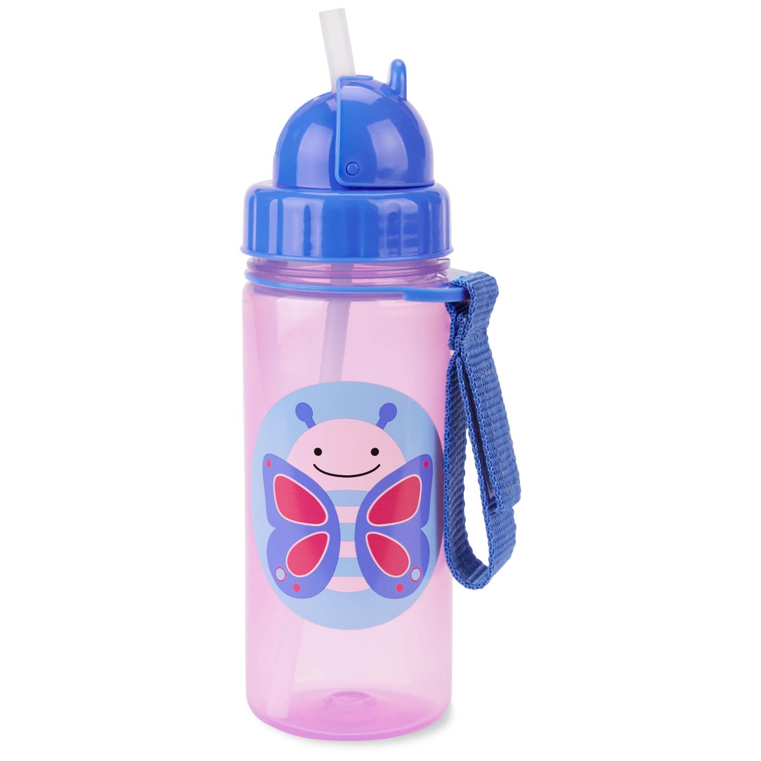 Skip Hop Zoo Pop Straw Bottle - Butterfly