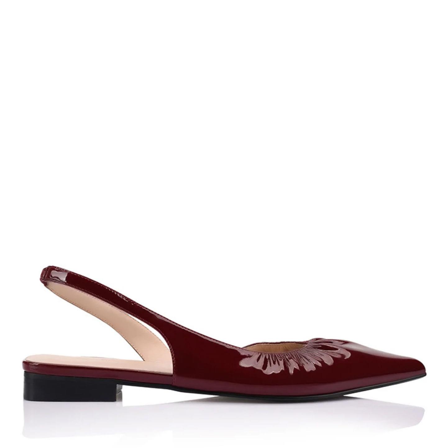 LANA WILKINSON Bridie Flat Patent Leather Slingback