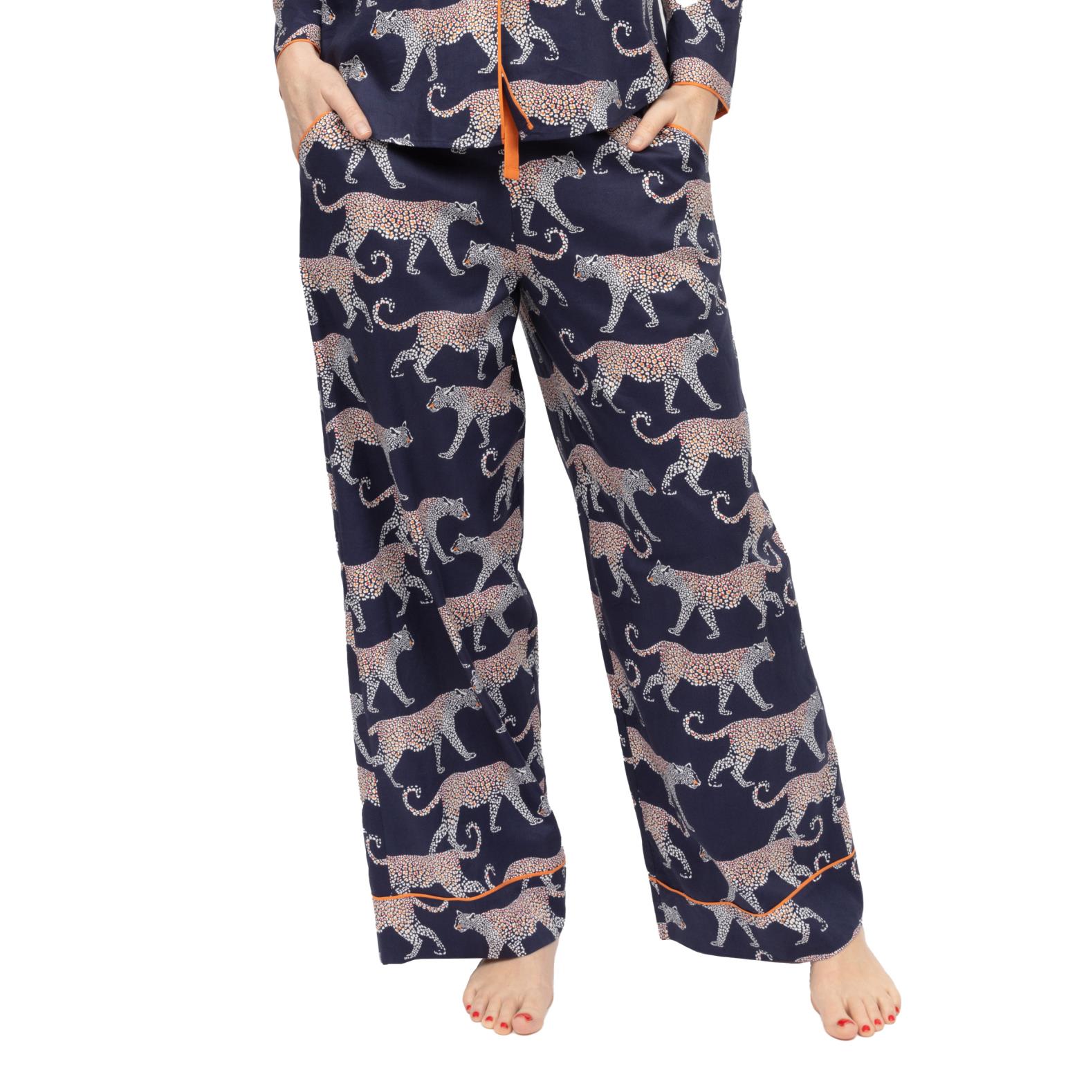 Cyberjammies Taylor Leopard Wide Leg Pyjama Bottoms