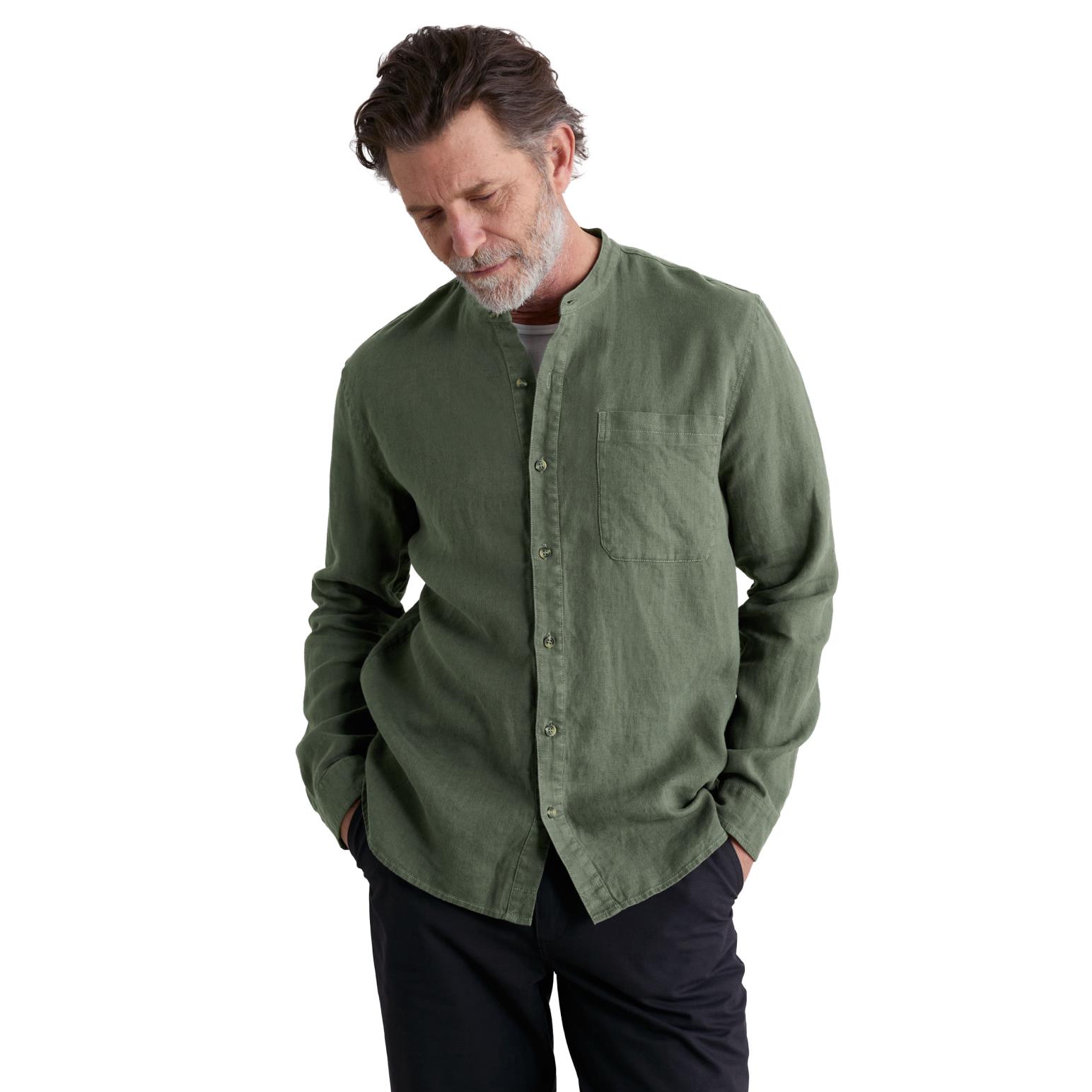 Seasalt Cornwall Men's Porlock Shirt Dark Balsam