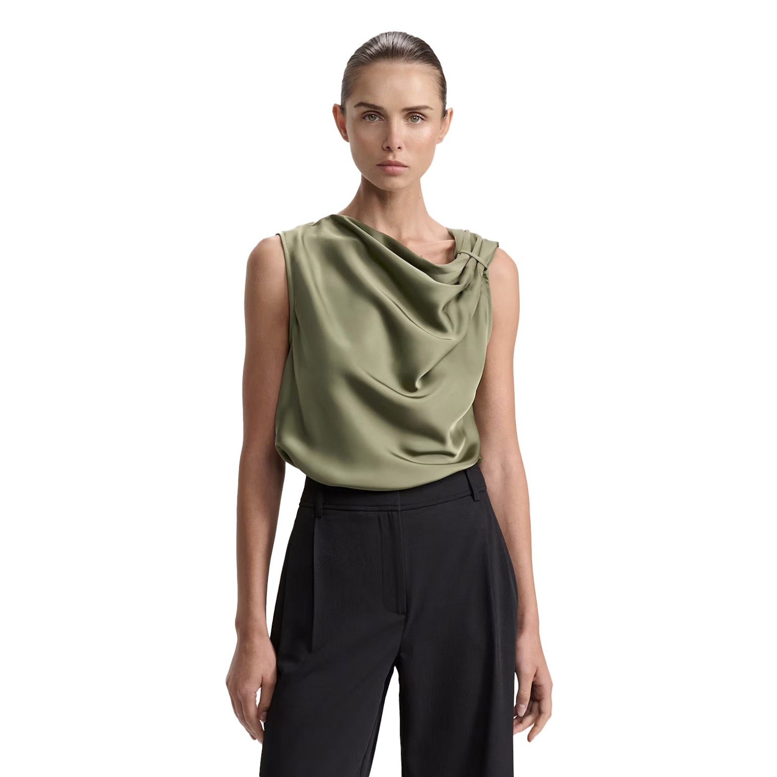 SABA Jayde Drape Neck Top