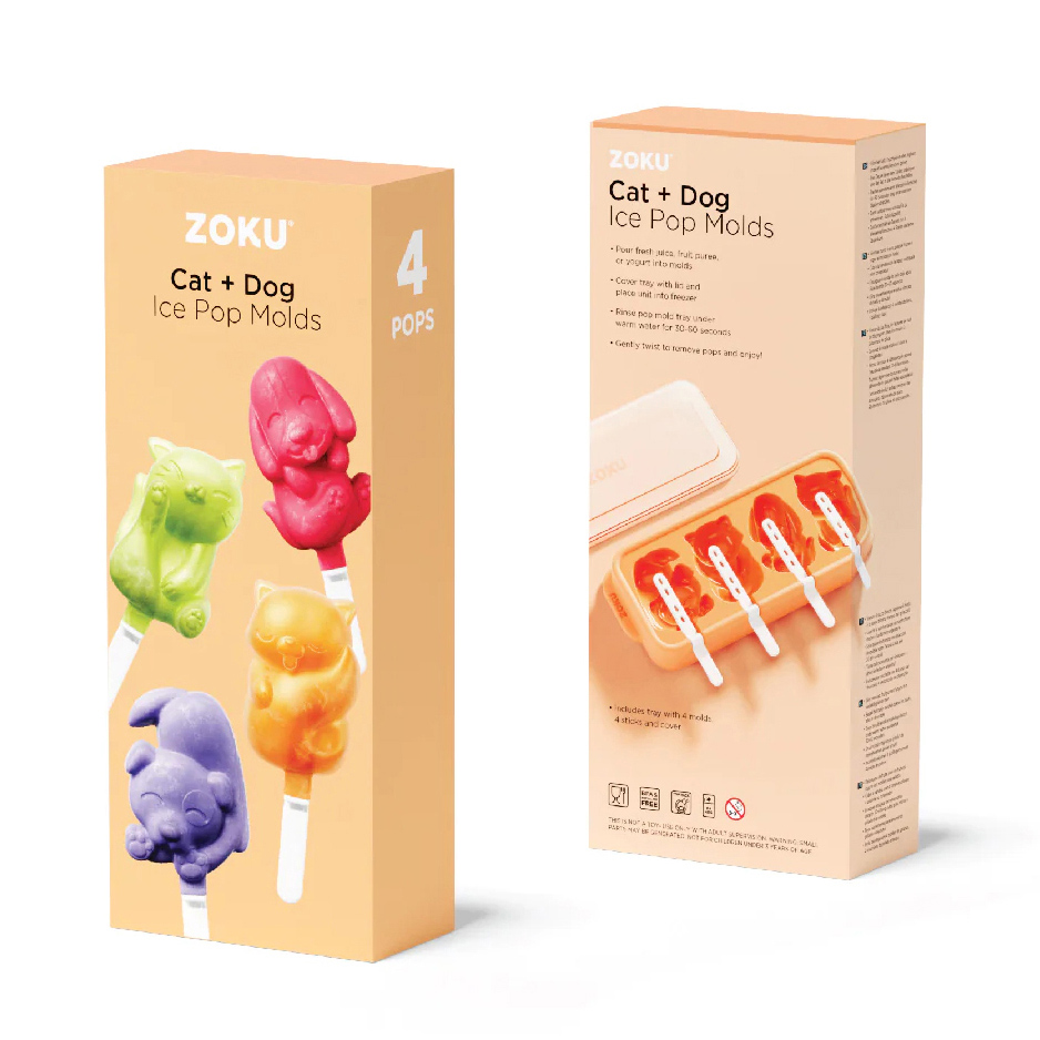 Zoku Cat & Dog Ice Pop Molds