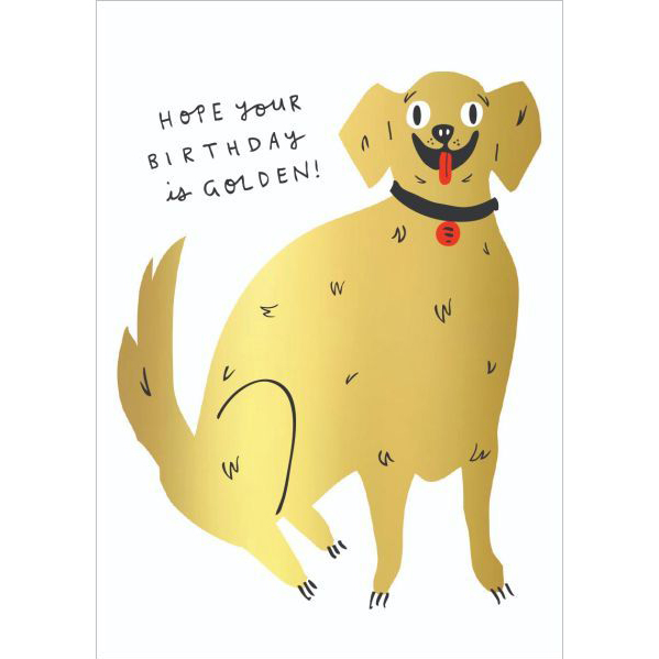 Golden Retriever Foil Card