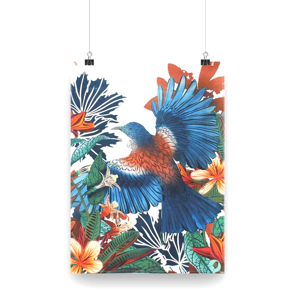 Flox Tui & Frangipani Tea Towel