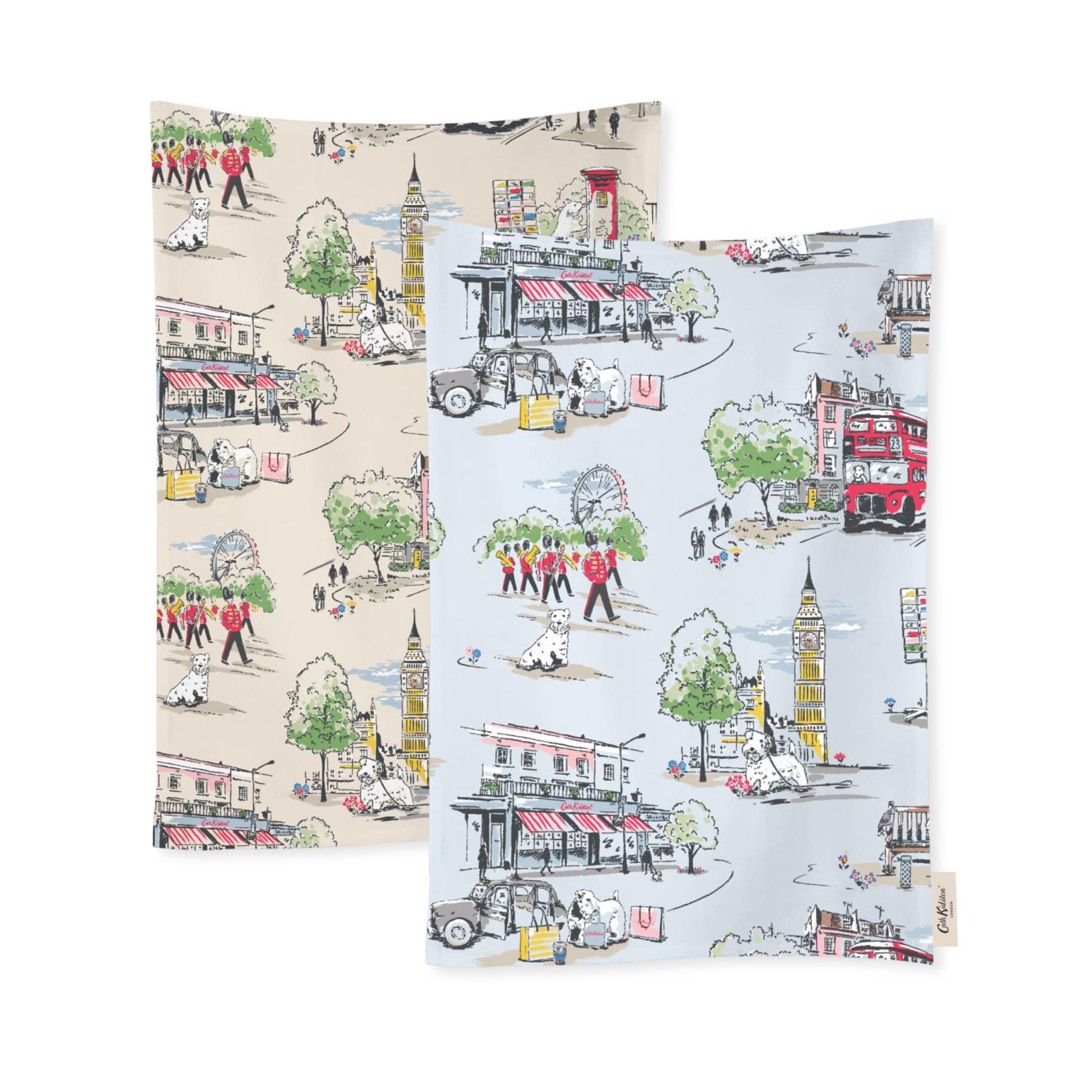 Cath Kidston Billie Goes To Town 2Pk Tea Towels