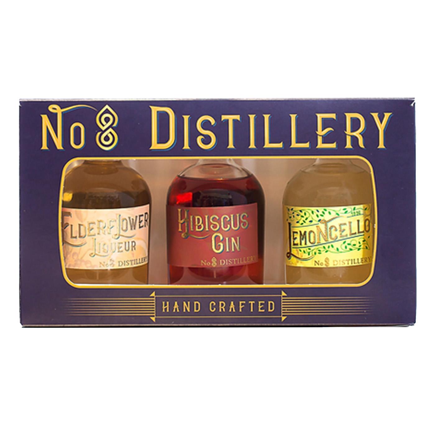 No 8 Distillery Gin Liqueur Gift Box 3x250ml