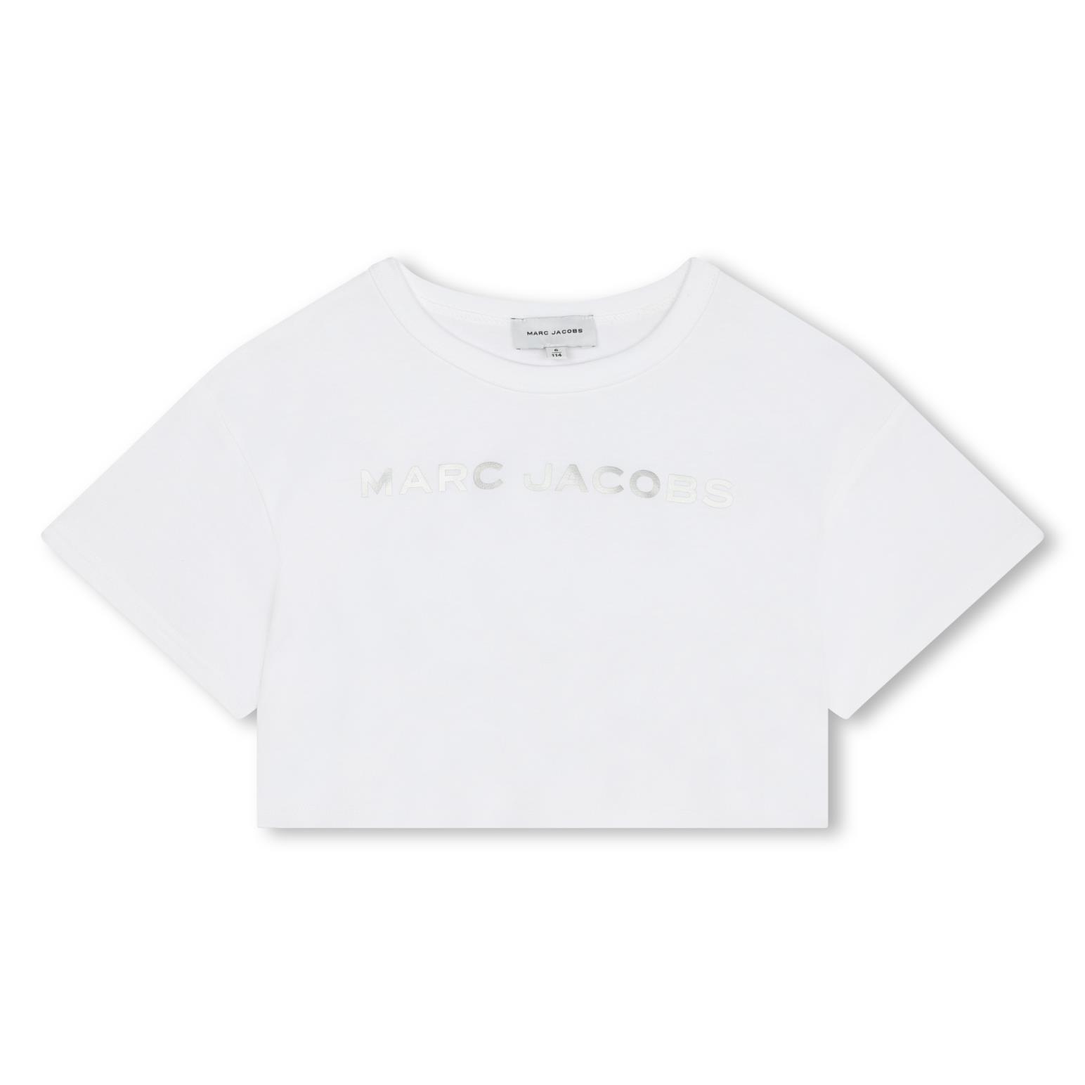 MARC JACOBS Silver Logo T-Shirt 8 - 10Y