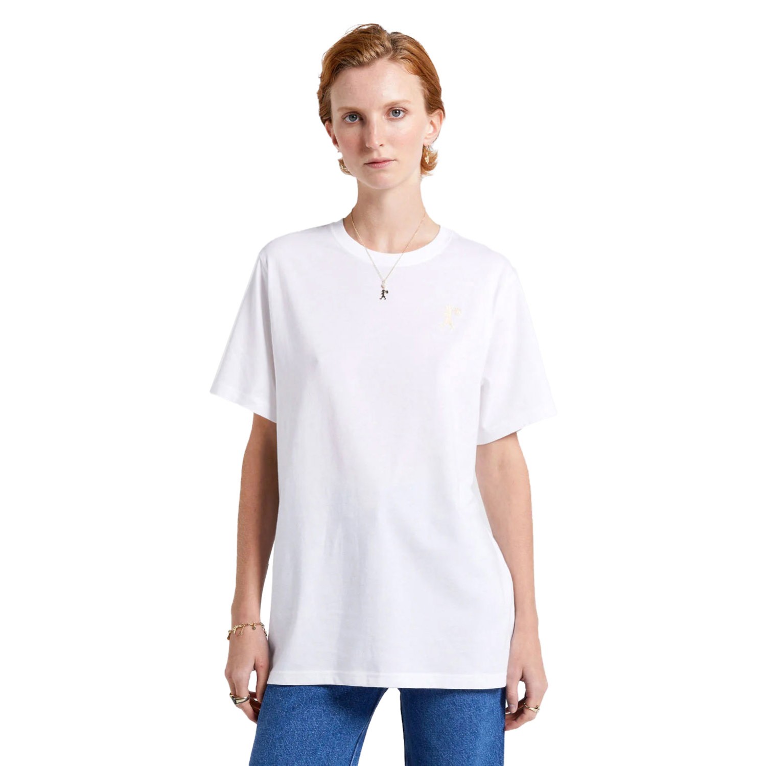 Karen Walker Embroidered Runaway Girl Classic Organic Cotton T-Shirt