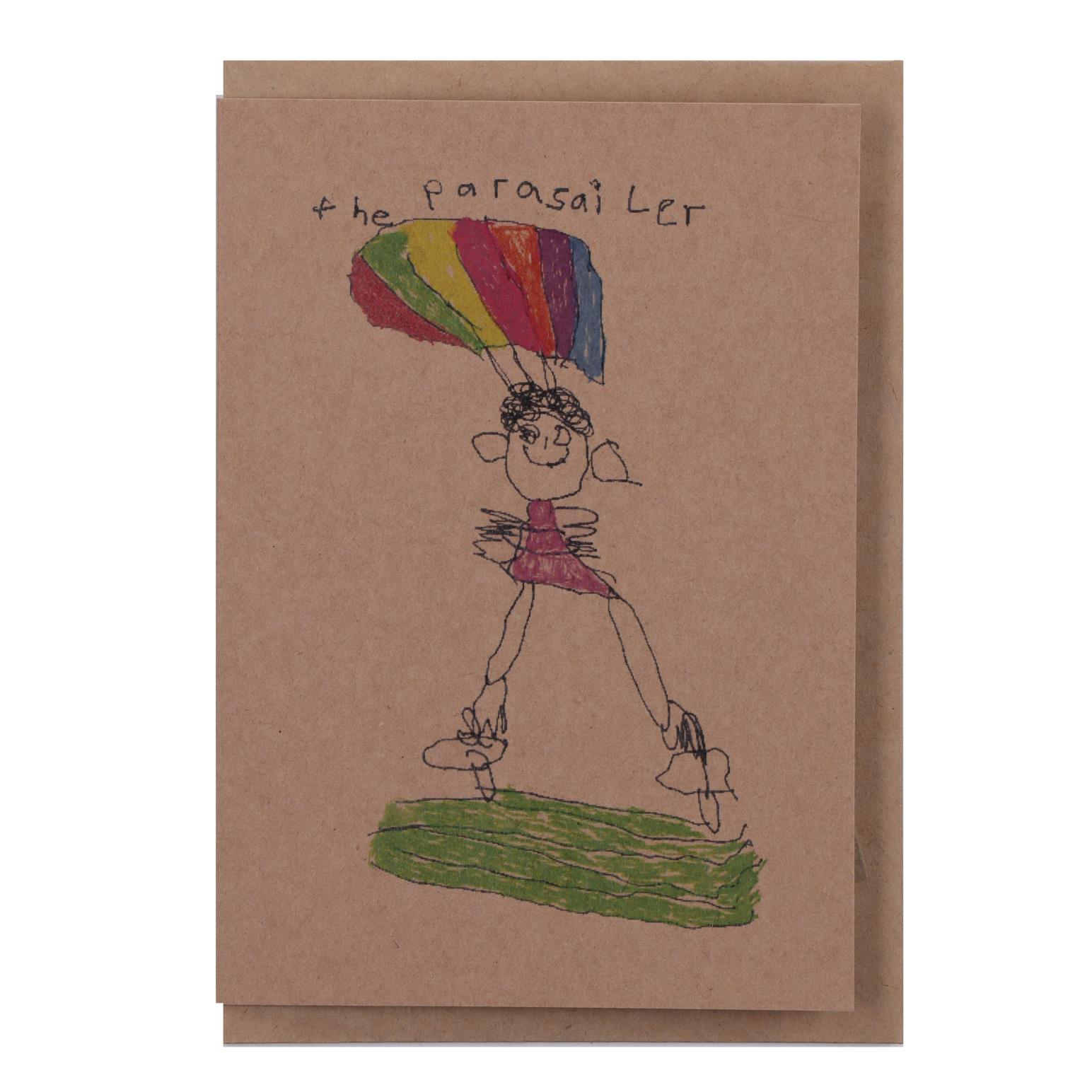 Handmade By Biddy The Parasailer Kraft Card