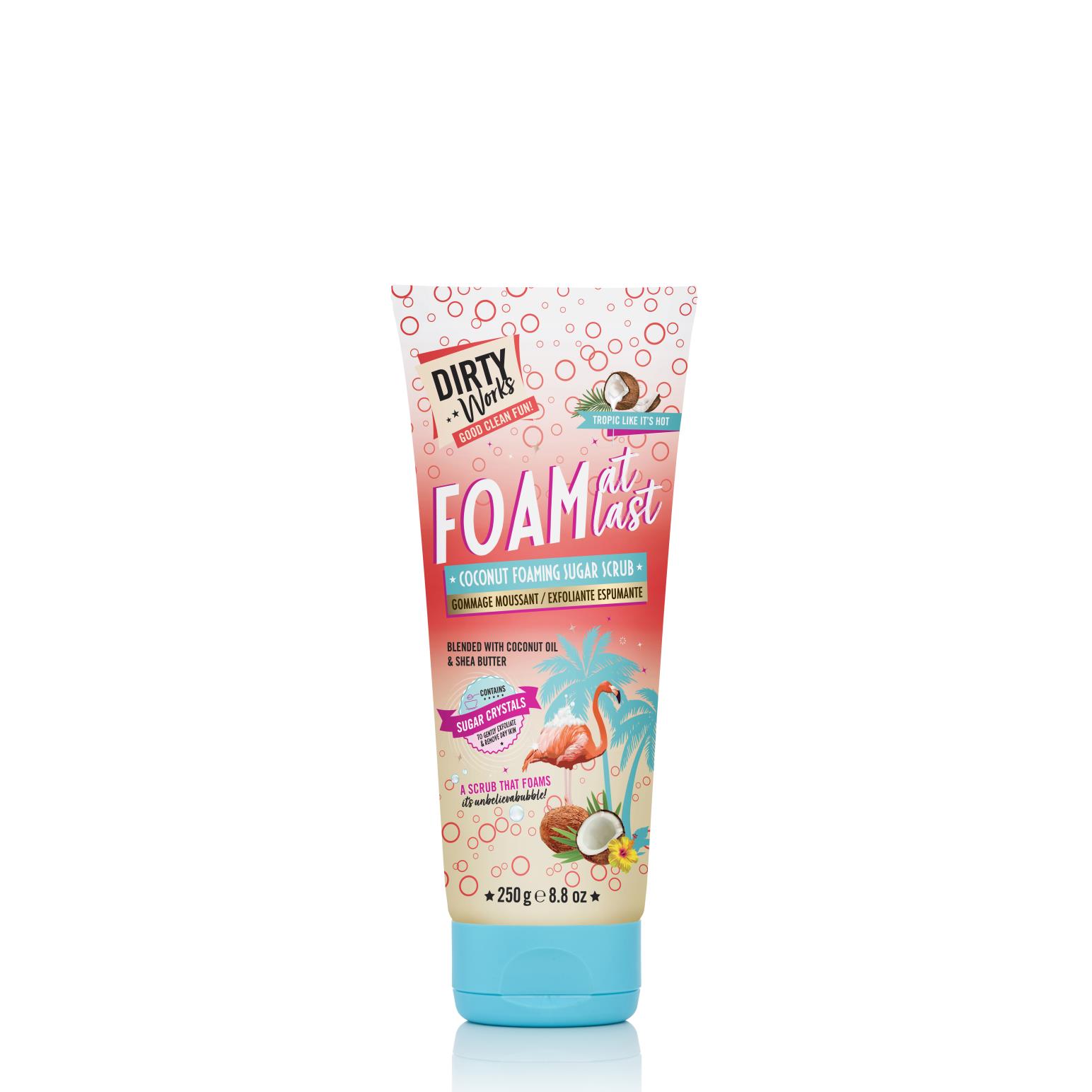 Dirty Works Foam At Last Coconut Foaming Sugar Scrub 280ml