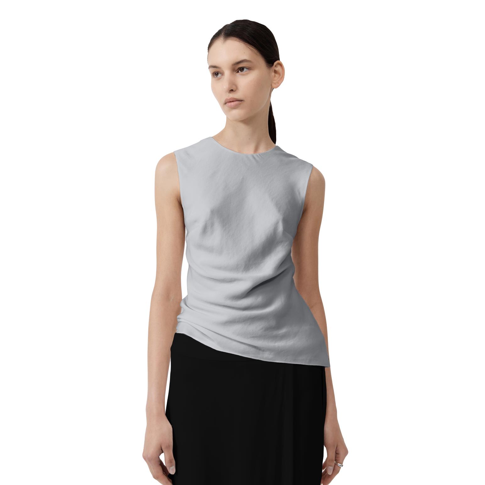 St. Agni Soft Silk Rouleau Tie Top