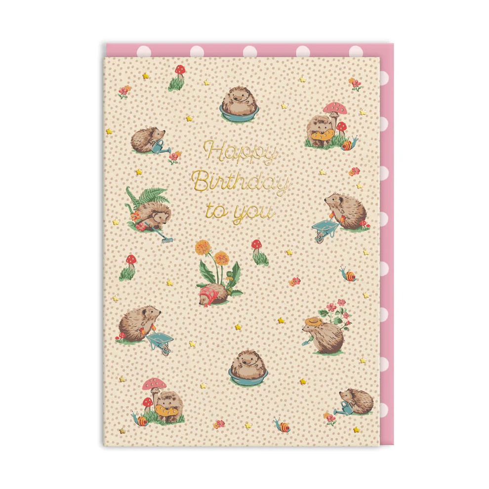 Cath Kidston Birthday Hedgehogs Card