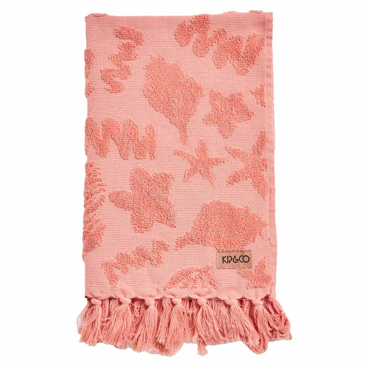 Kip&Co Peach Rock Pool Terry Hand Towel