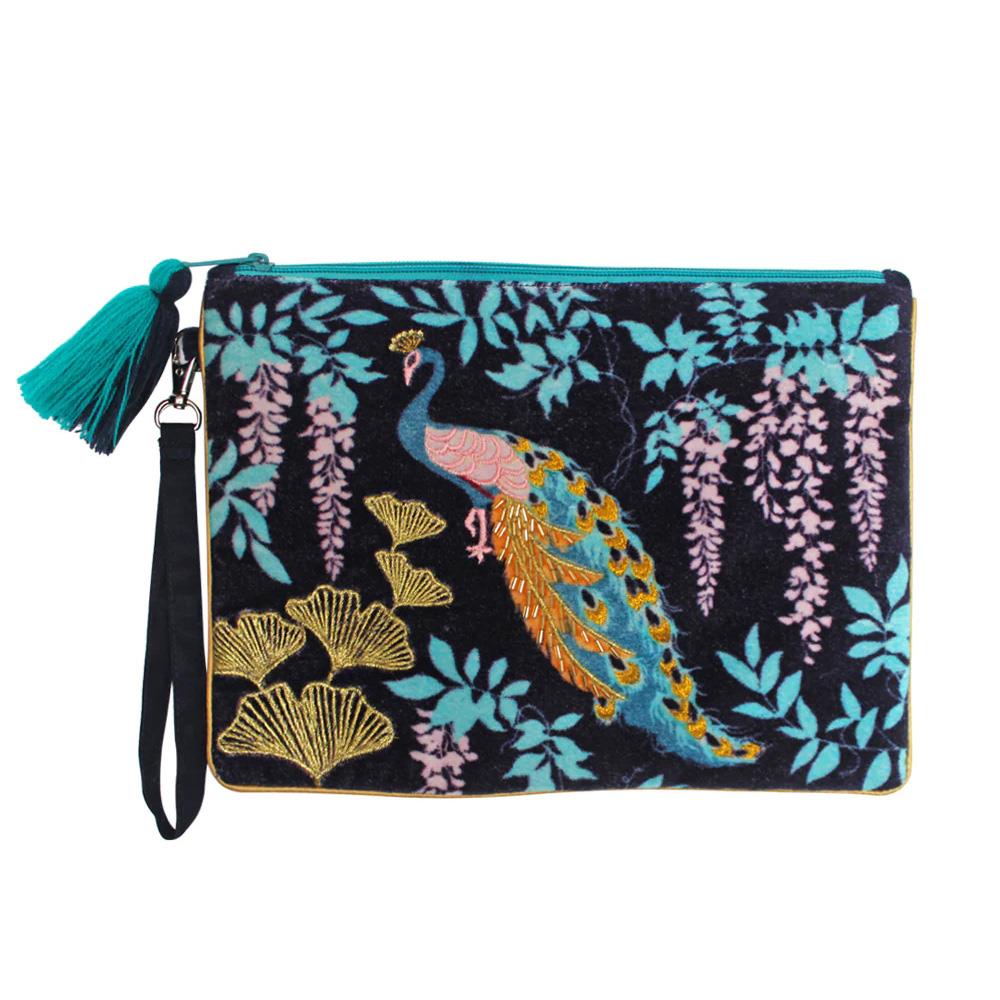 House Of Disaster Luxe Peacock Clutch Bags