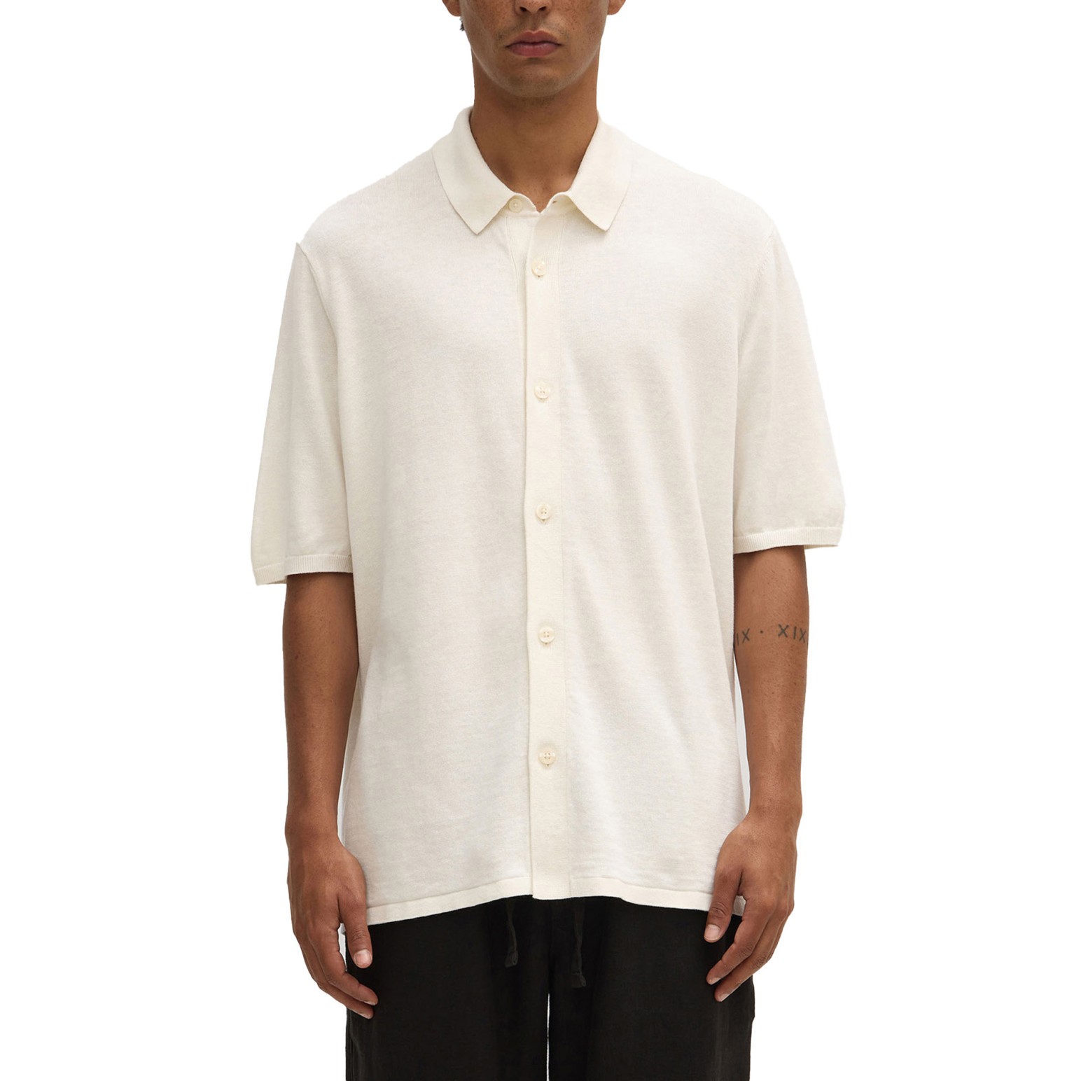 Assembly Label Kyle Knit Short Sleeve Shirt Cream