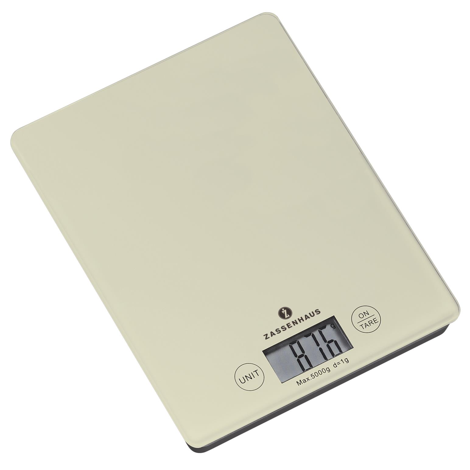 Zassenhaus Digital Kitchen Scales Balance Cream