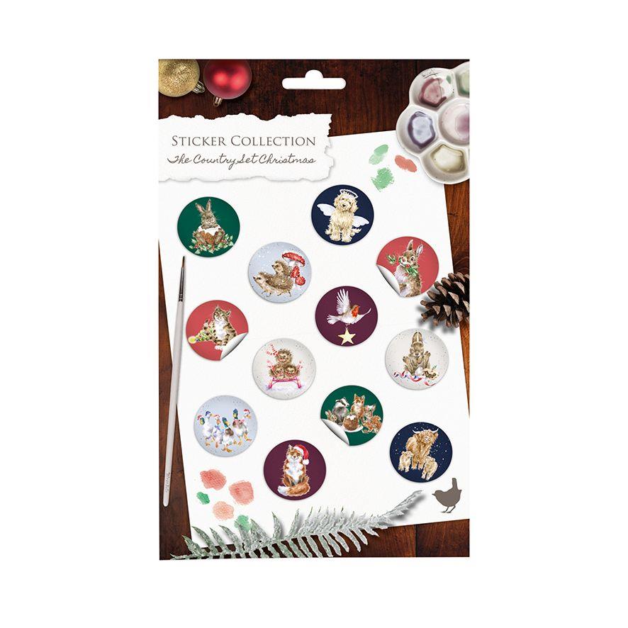 Wrendale Christmas Stickers: Country Set