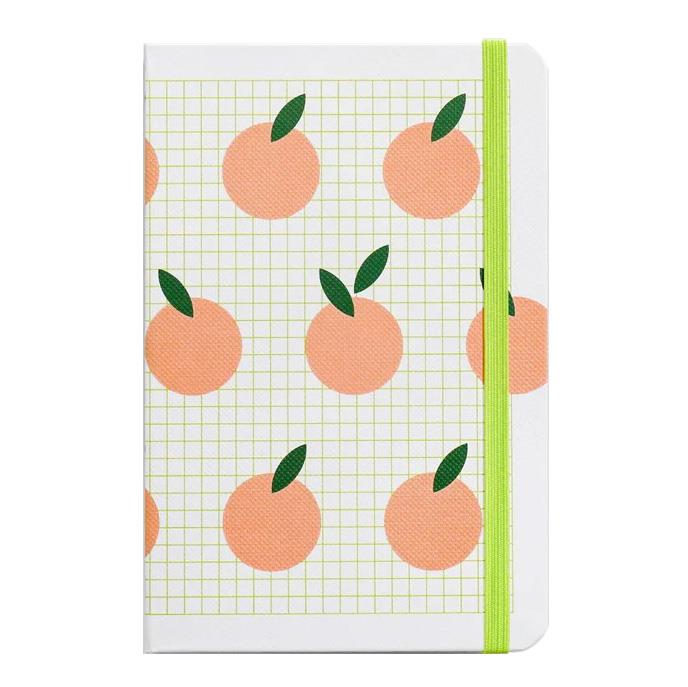 Lettuce Peach Grid Hardcover Notebook