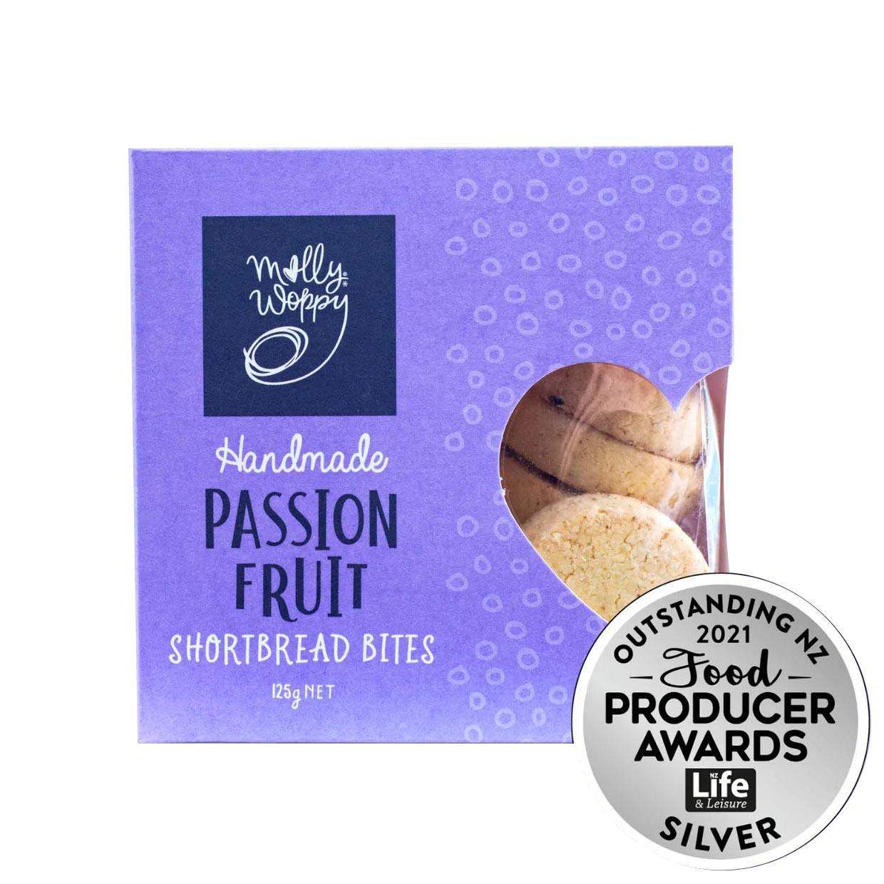 Molly Woppy Passionfruit Shortbread Bites 125g