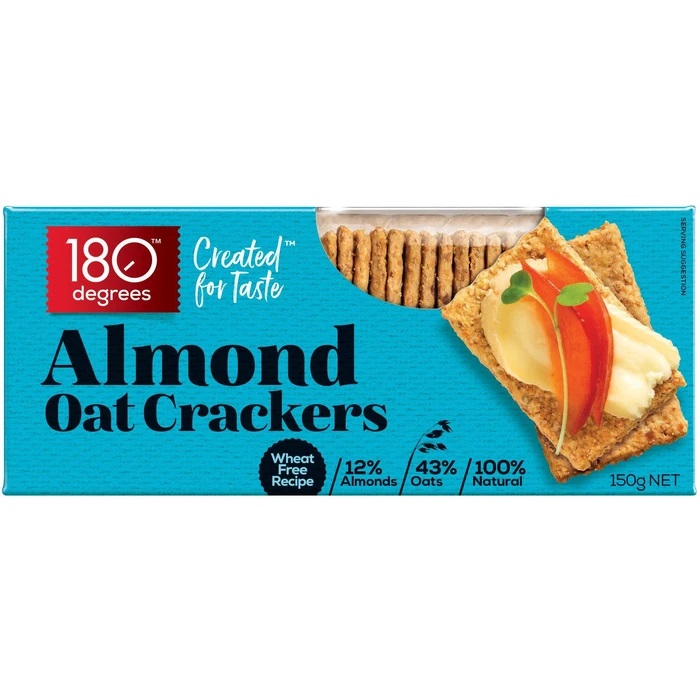 180 Degrees Almond Oat Crackers - 150g