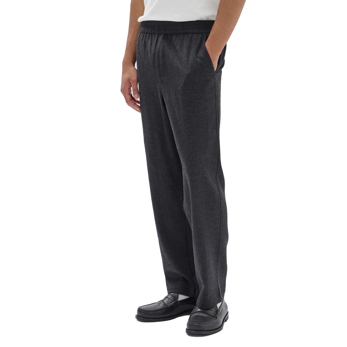 Assembly Label Logan Wool Pant Charcoal Marle