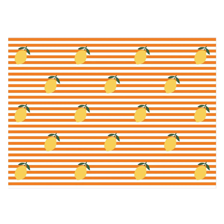 Father Rabbit Stationery Wrapping Paper Lemon Stripe