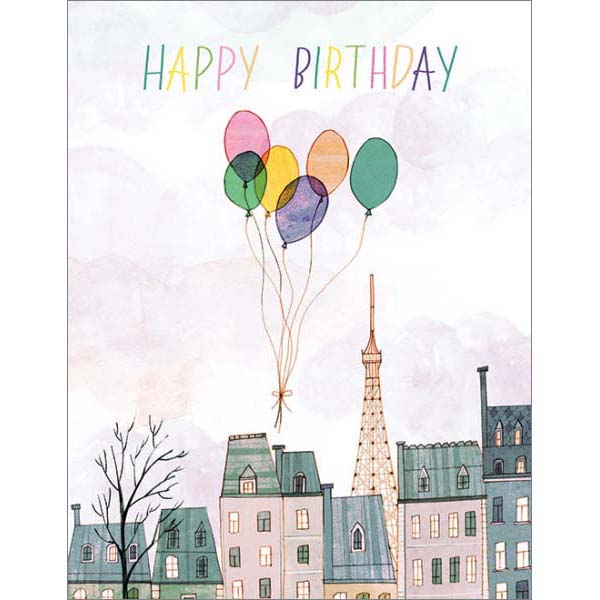 Paris Balloons Card