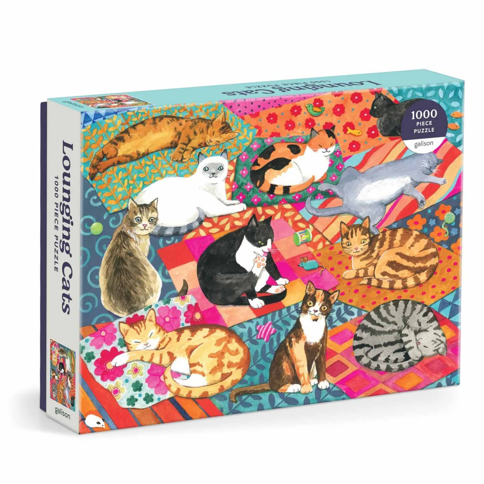 Galison Lounging Cats 1000 Piece Puzzle