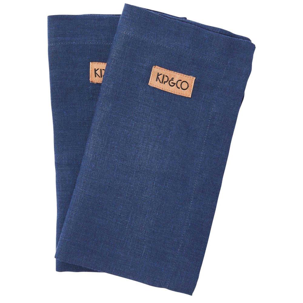 Kip&Co Indigo Linen 4P Napkin Set