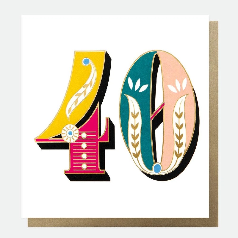 Caroline Gardner Carnival 40Th Birthday Card