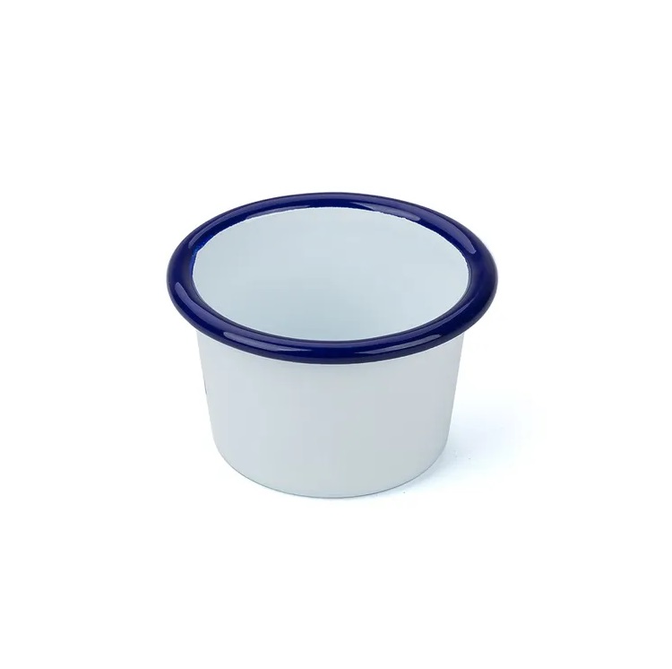 Falcon Enamel Mini Dip Cup Blue/Wt 6cm