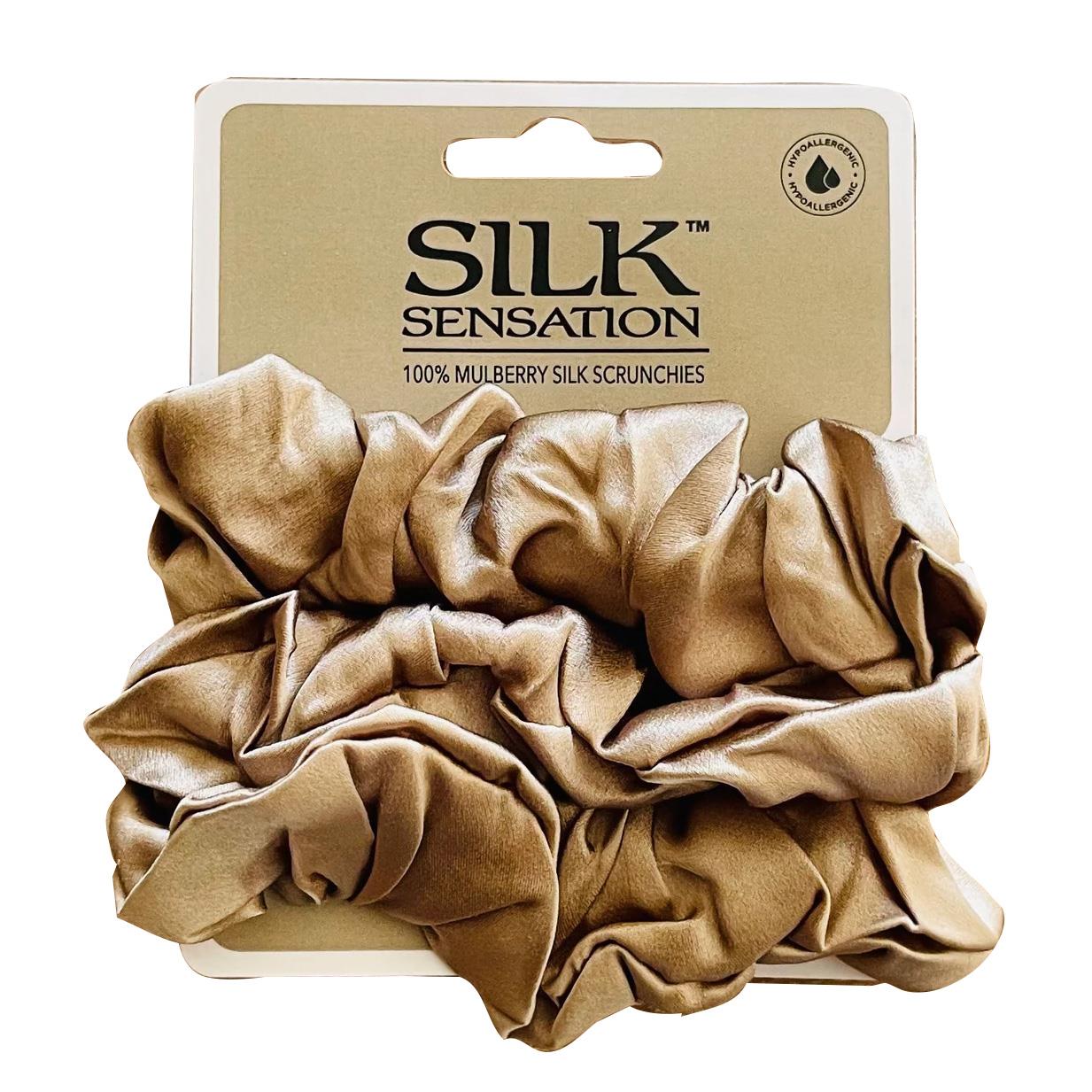 Silk Sensation Large Silk Scrunchies - 3pk