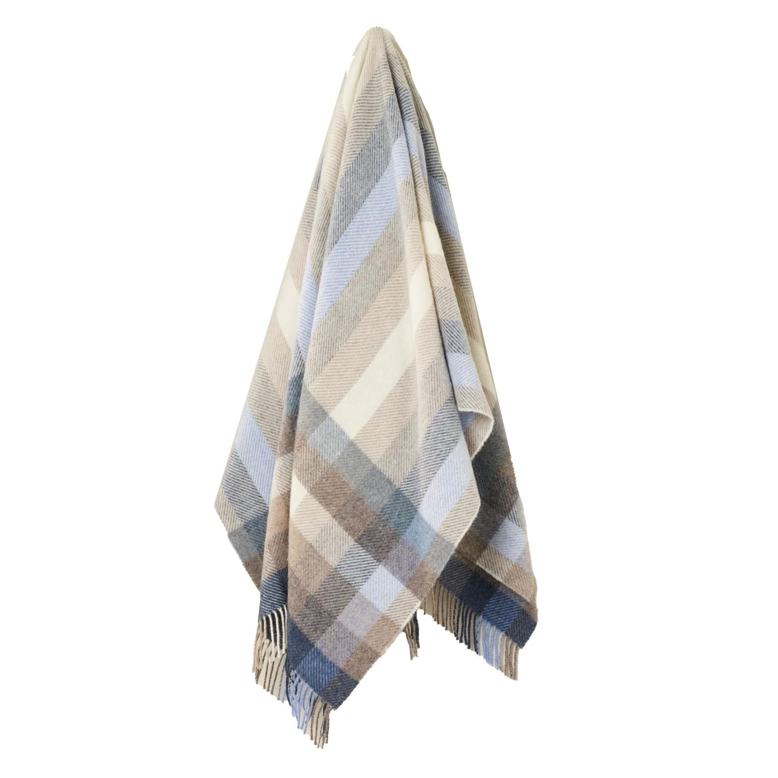 Exquisite Woodale NZ Pure Wool Collection Throw Blue